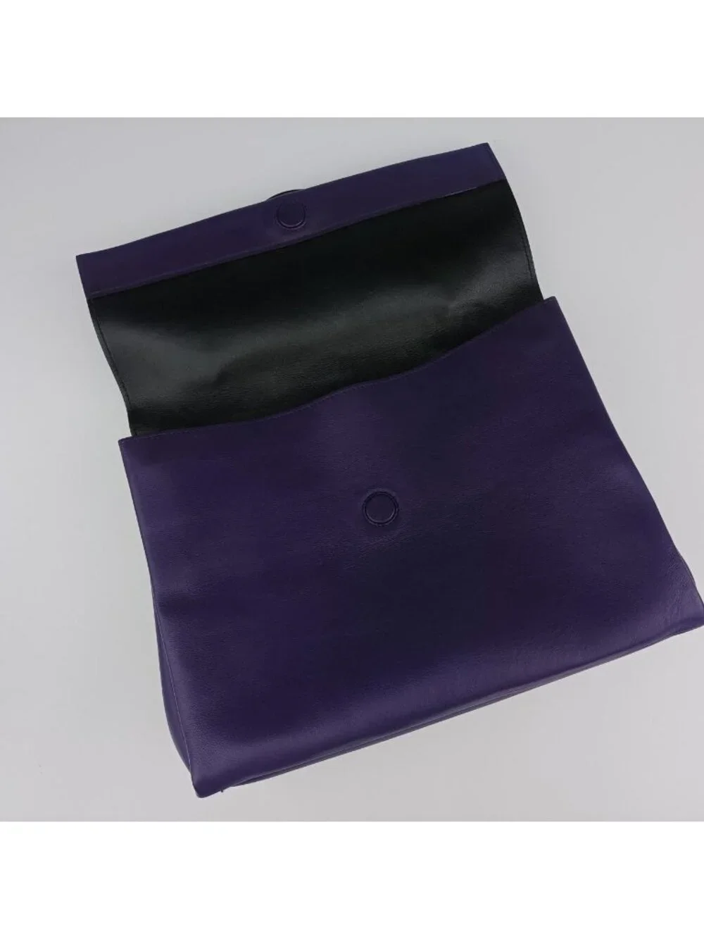 Prada Double Flap Chain Purple Leather 14
